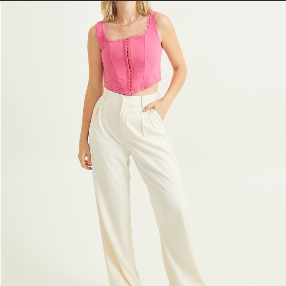 Altar’d State Clara Corset Top in Pink, size small